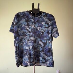Ted Baker Blue and Gray Patterned T-Shirt